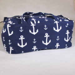 Anchors on Navy Overnight Bag