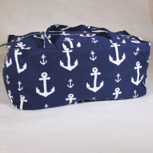 Anchors on Navy Overnight Bag