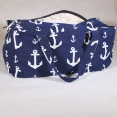 Anchors on Navy Overnight Bag