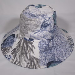 Wide Brim Bucket Sun Hat Seascape