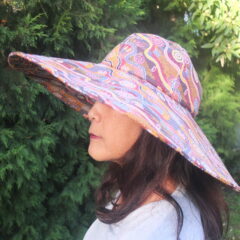 Wide Brim Sun Hat Desert River Snakes