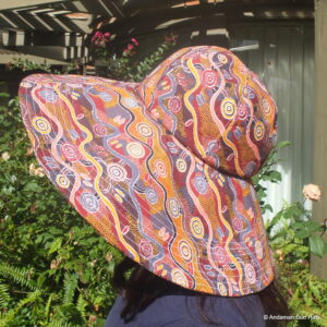 Wide Brim Sun Hat Desert River Snakes