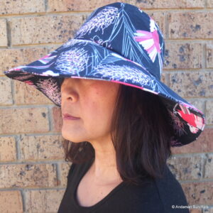 Bucket Sun Hat Wide Brim Pink