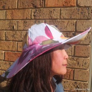 Wide Brim Sun Hat Big Flower