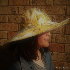 Wide Brim Sun Hat Yellow Rose